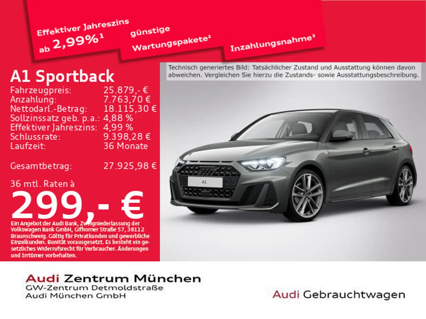 Audi A1 30 TFSI S tronic S line Competition Grau - 1