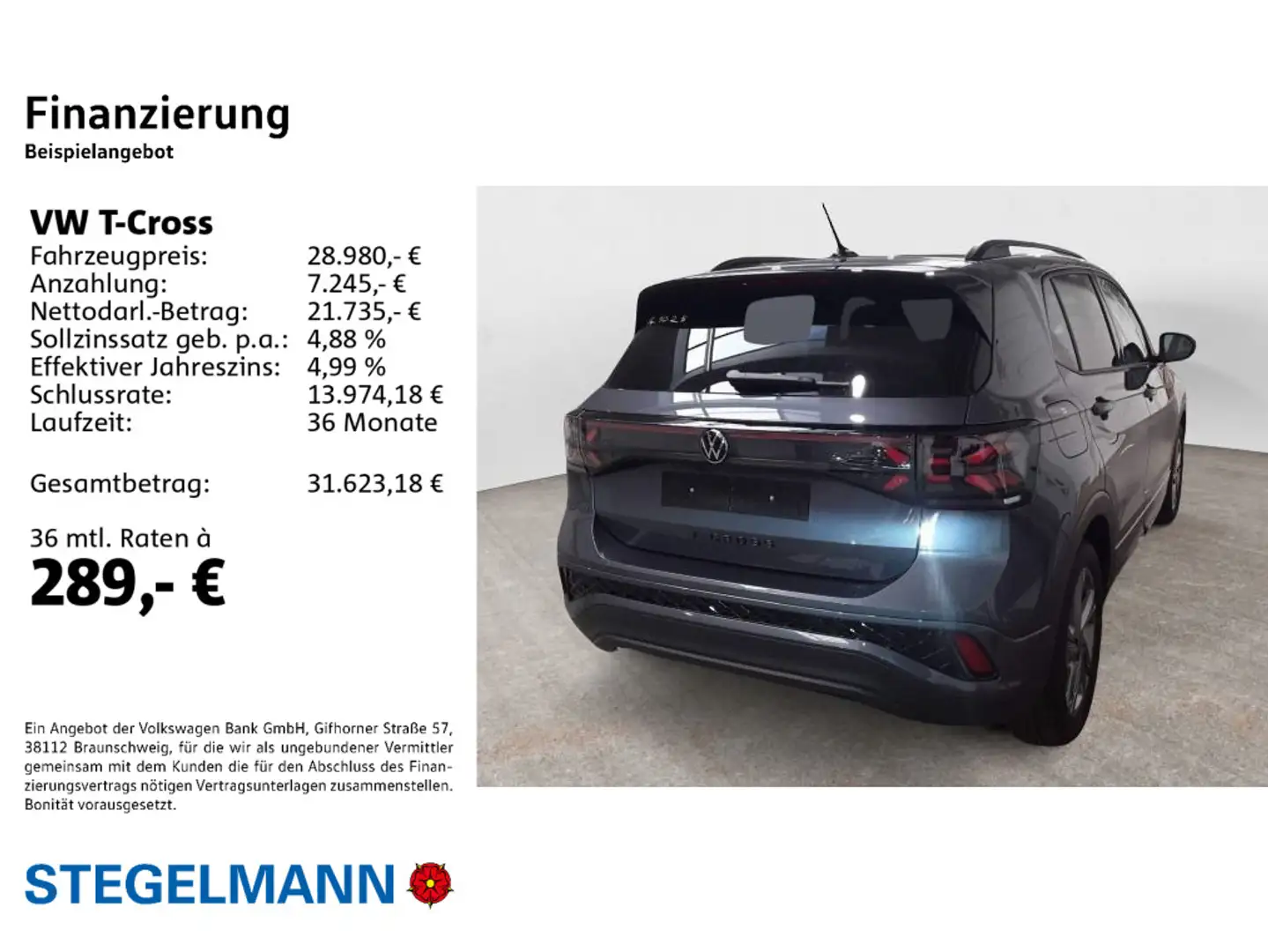 Volkswagen T-Cross 1.5 TSI DSG R-Line *AHK*Navi*LED*Sitzhei Grau - 2
