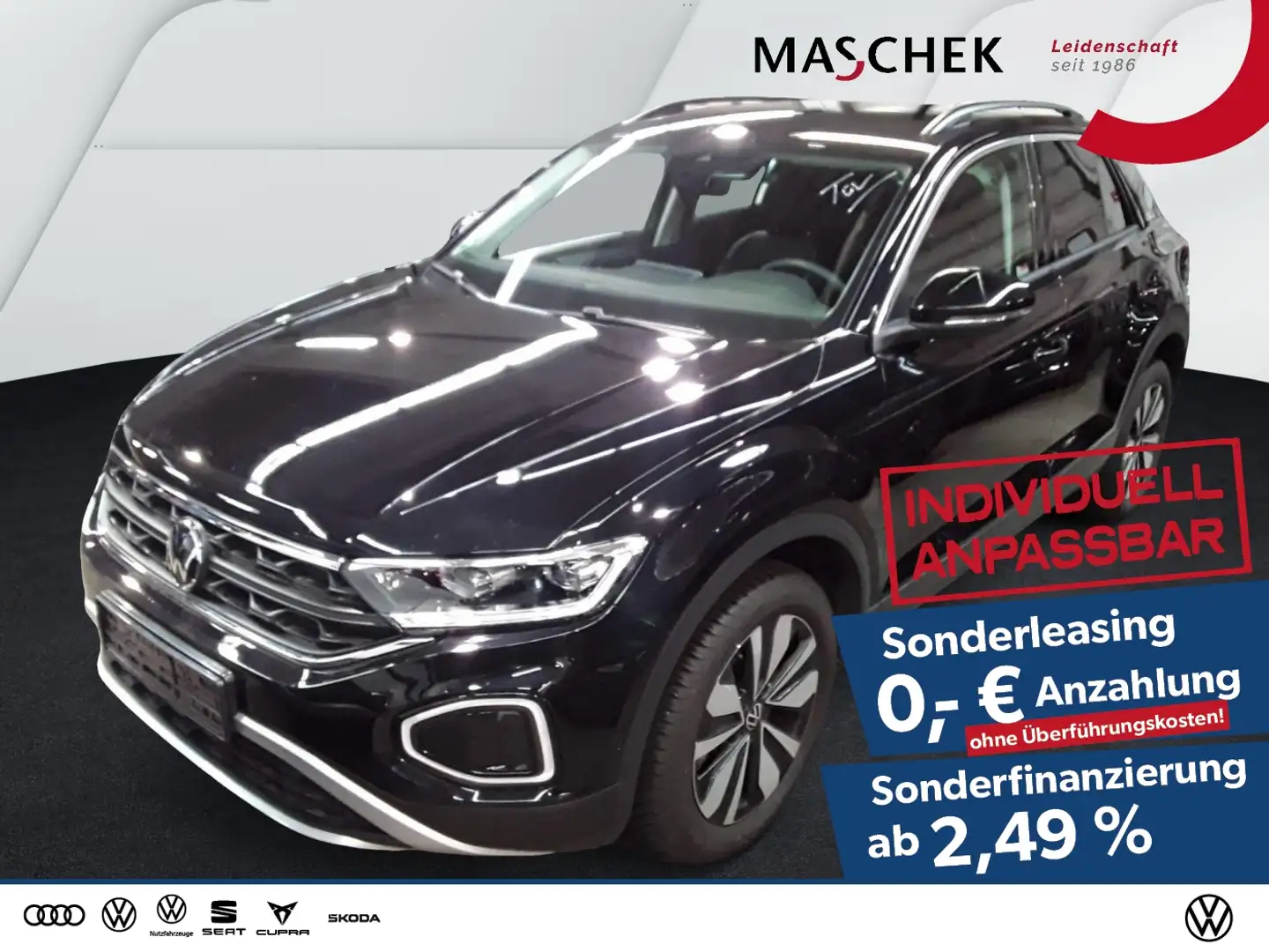 Volkswagen T-Roc Goal 2.0 TDI AHK Navi Kamera GRA PDC AHK Schwarz - 1