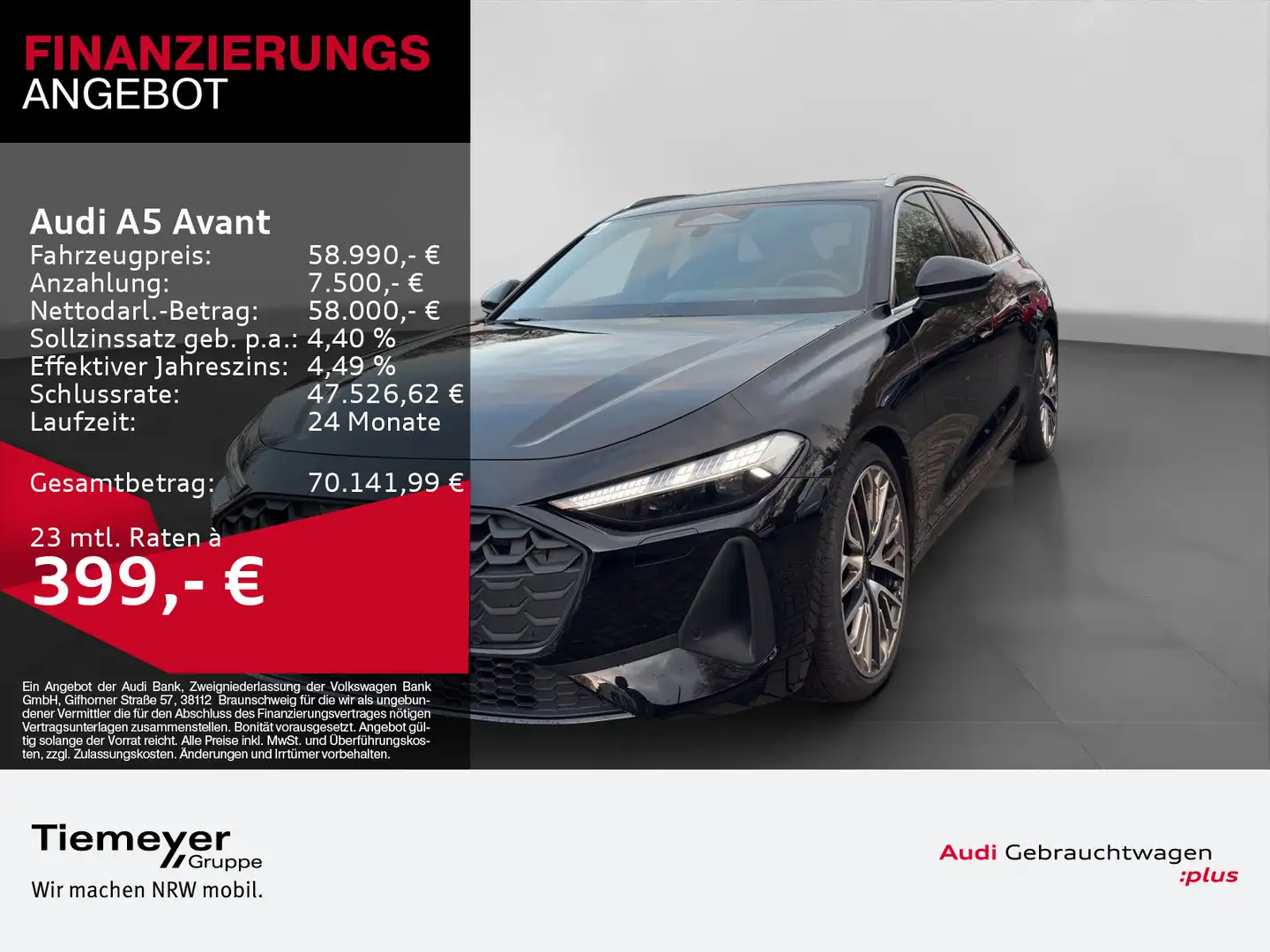 Audi A5 TFSI S LINE UPE83 LM20 HuD MATRIX BuO B Schwarz - 1