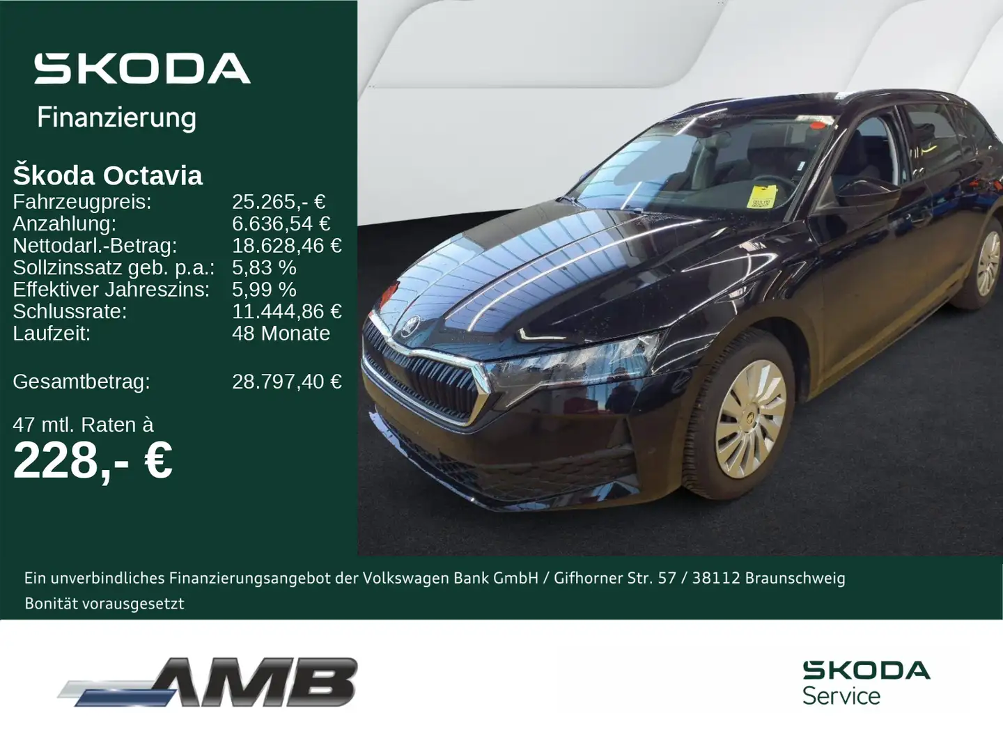 Skoda Octavia Combi Essence 2.0 TDI AHK/LED/PDC/Sitzhz Schwarz - 1
