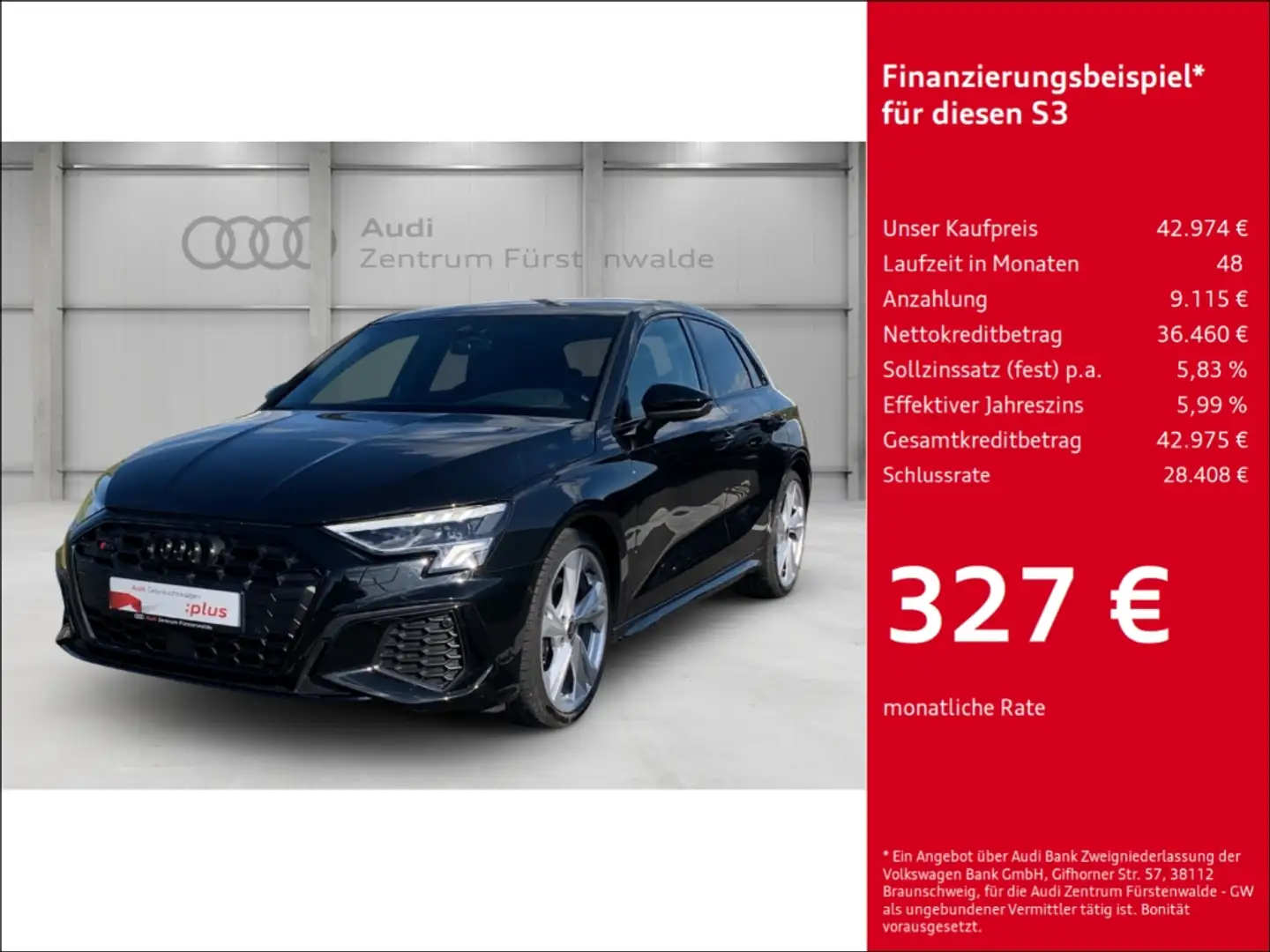 Audi S3 Sportback quattro 2.0 TFSI S tronic Navi Digitales Schwarz - 1
