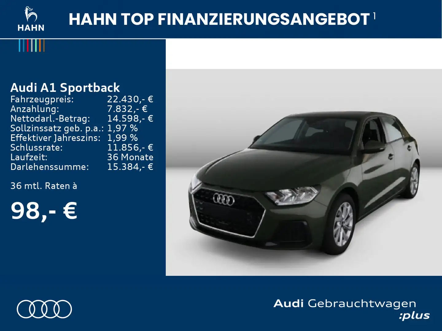 Audi A1 25 TFSI advanced Virtual Carplay LE Grün - 2