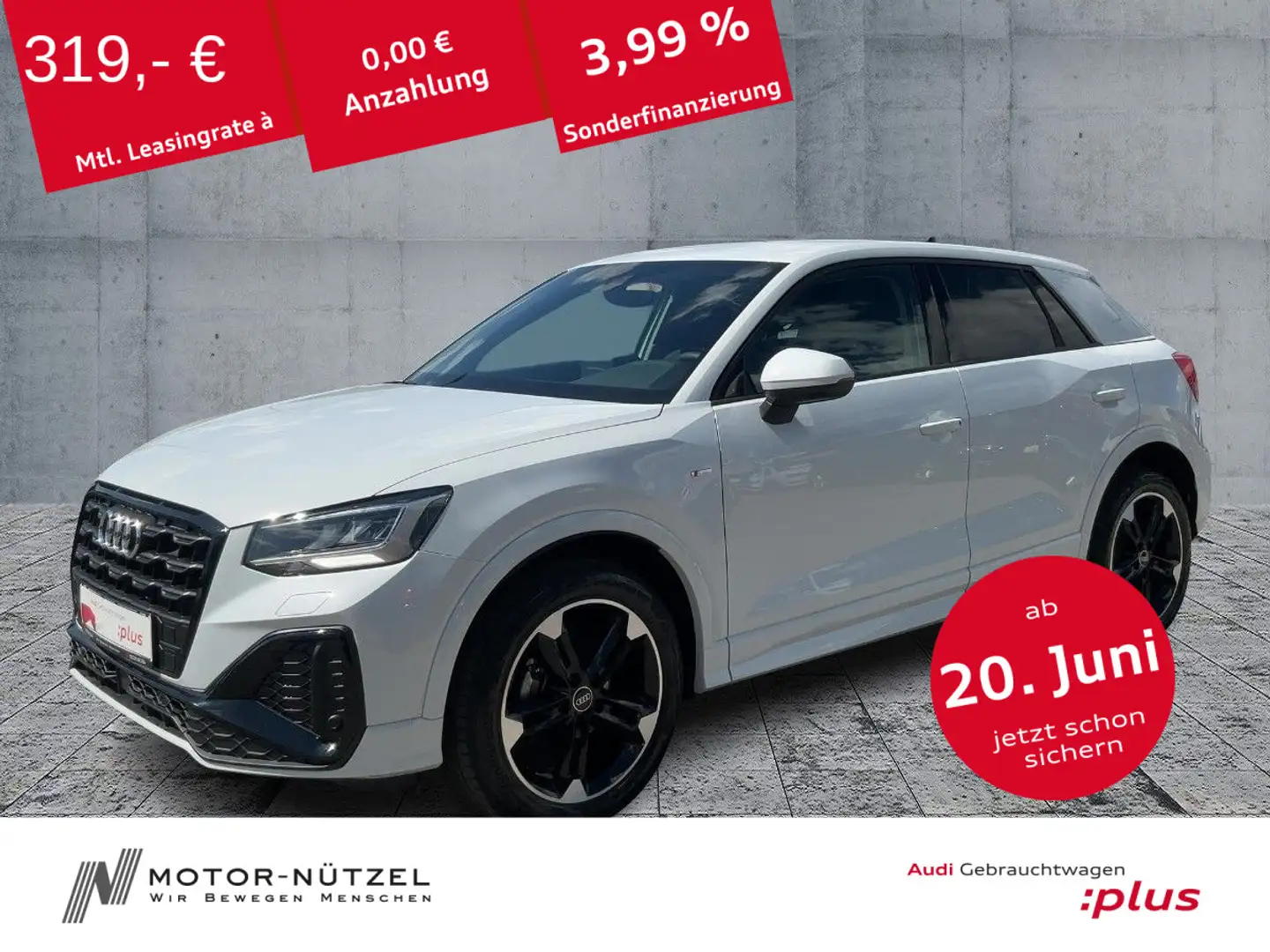 Audi Q2 30 TDI S-LINE LED+PDC+GRA+SHZ+18"LM+VC Weiß - 1
