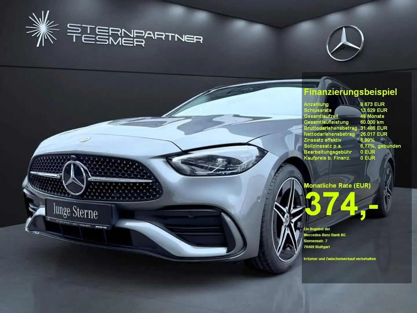 Mercedes-Benz C 180 T AMG, Night-P, AHK, Totwinkel, Memory,LED Grau - 1