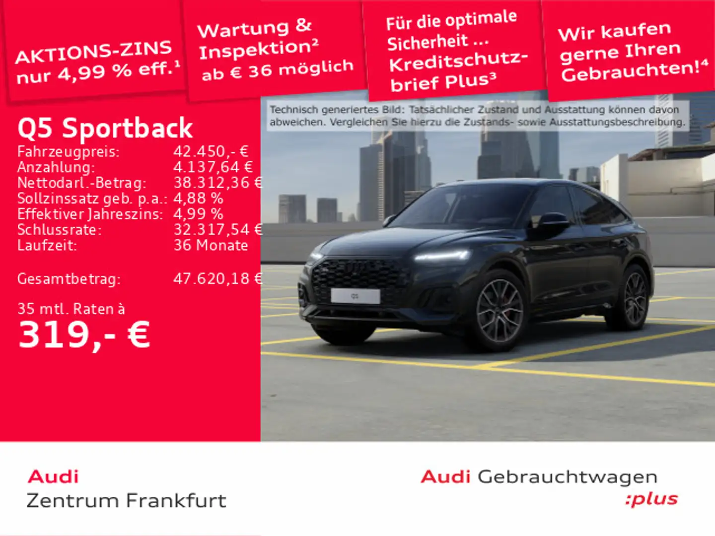 Audi Q5 40 TDI quattro S tronic S line Matr Noir - 1