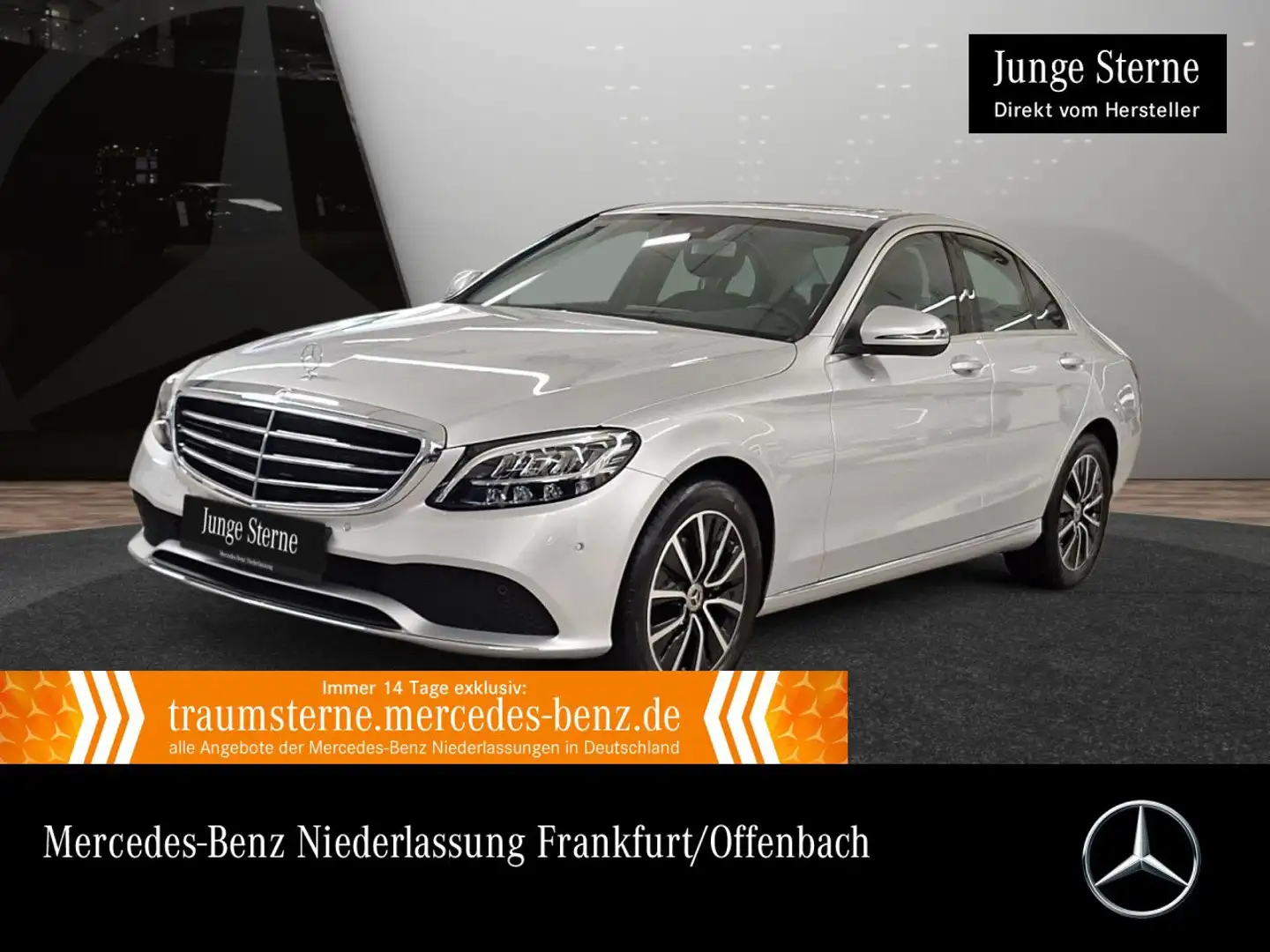 Mercedes-Benz C 200 EXCLUSIVE+AHK+LED+KAMERA+SPUR+TOTW+KEYLESS Zilver - 1