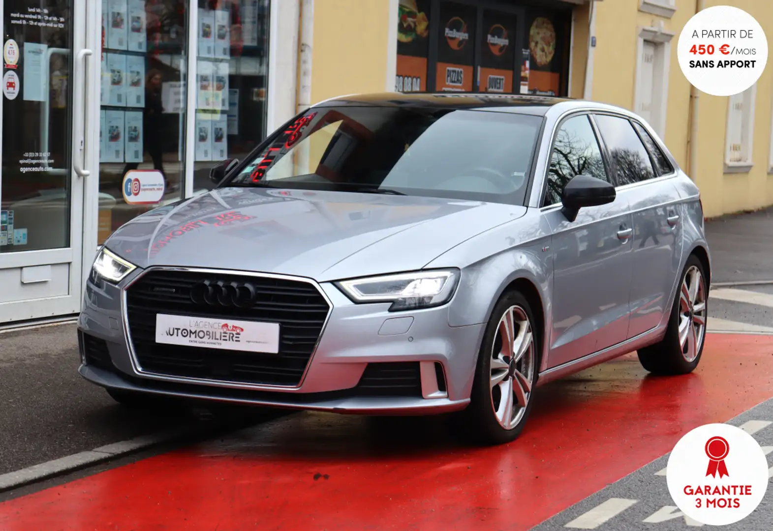 Audi A3 Sportback Facelift 2.0 TFSI 190 S-Line Quattro S-T Grau - 1