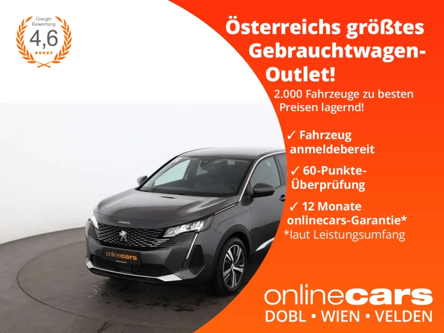 Peugeot 3008 1.5 BlueHDi 130 Allure Aut LED AHK R-CAM NAV Grau - 1