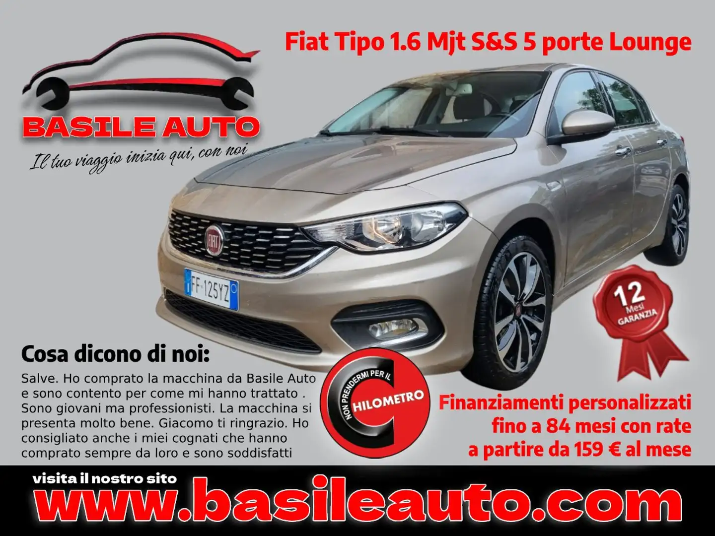 Fiat Tipo Tipo 4 porte II 2016 4p 1.6 mjt Lounge 120cv - 1