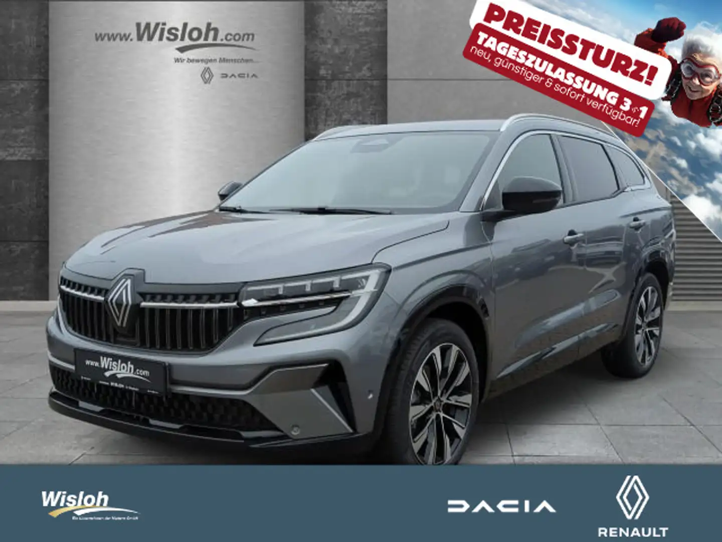 Renault Espace VI 1.2 E-TECH Hybrid 200 Techno 7sz Gris - 1