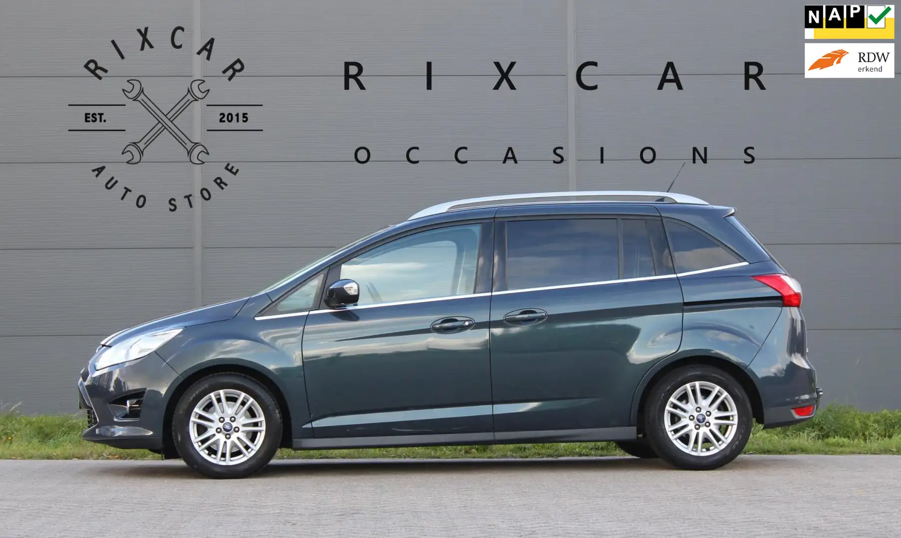 Ford Grand C-Max 1.0 Titanium Navi Trekhaak Voorruitverwarming 125P Gris - 1