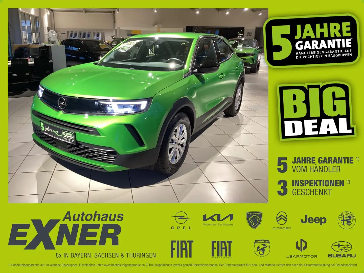 Opel Mokka-E EDITION LED+Fernlichtass.+KlimaA+LM+AUT Grün - 1