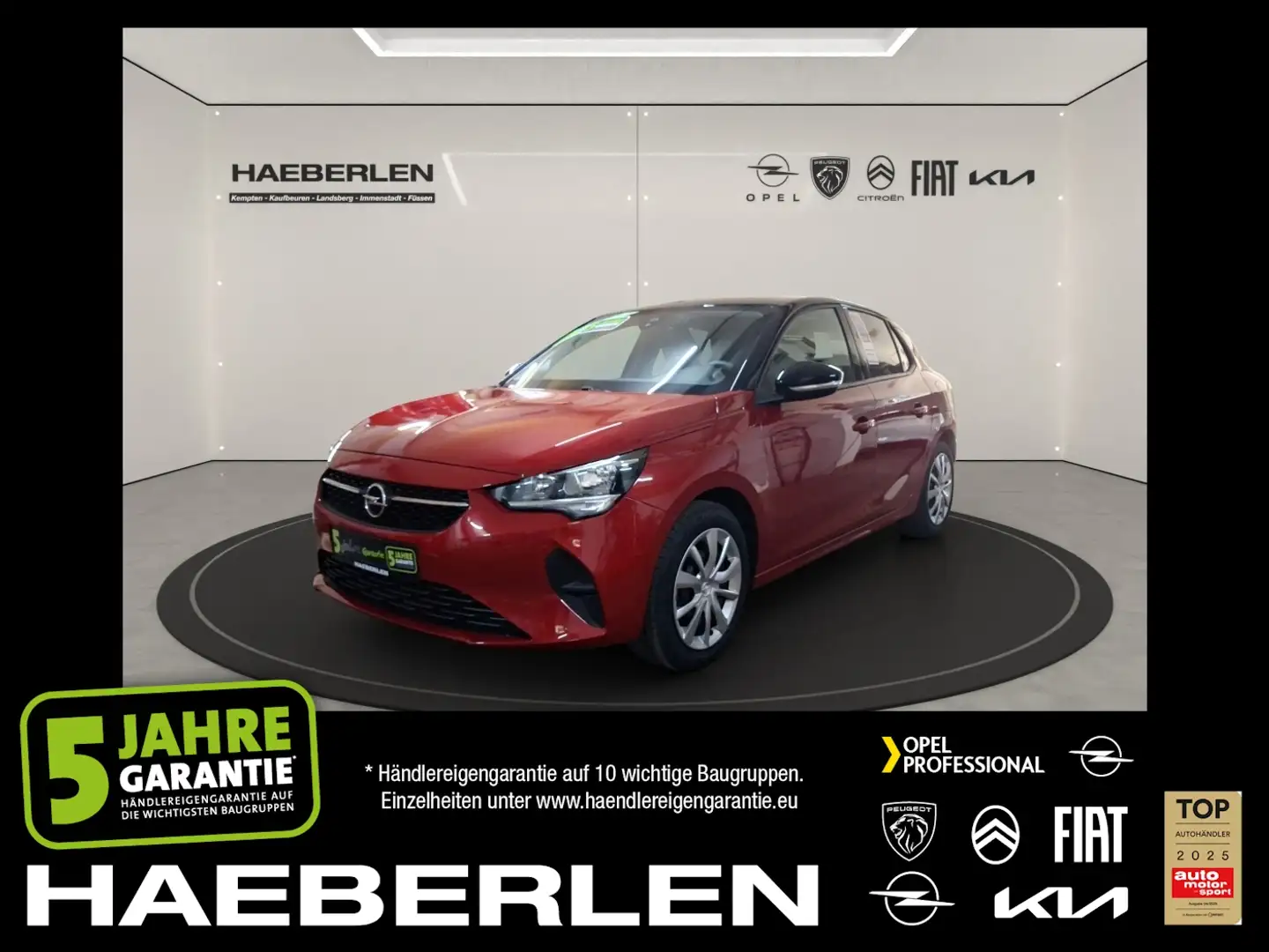 Opel Corsa F 1.2 Edition SpurH Klima DAB Rot - 1