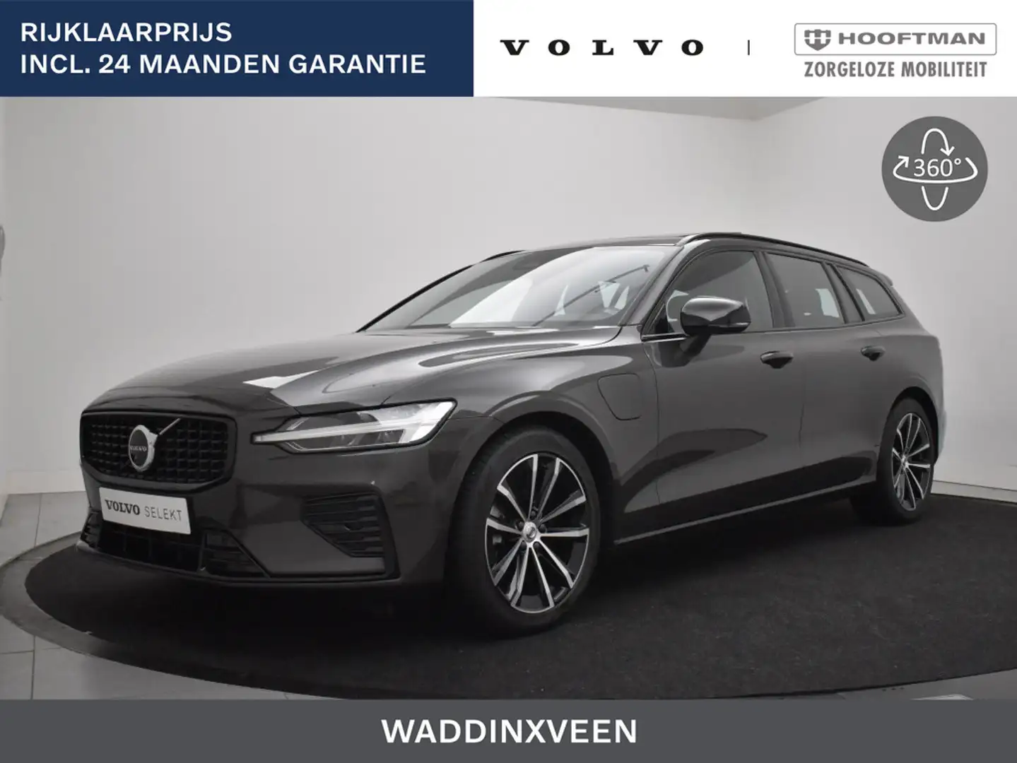 Volvo V60 T6 PLUG-IN HYBRID PLUS DARK 360GR CAM SCHUIFDAK HA Gris - 1