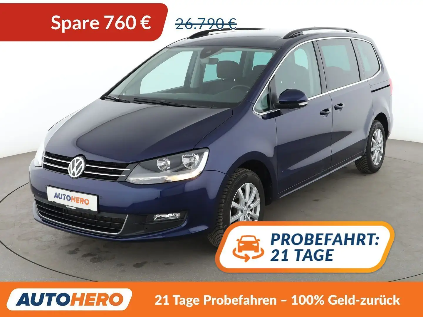 Volkswagen Sharan 2.0 TDI Comfortline BM*7-SITZER*NAVI*SPUR*PDC* Blau - 1