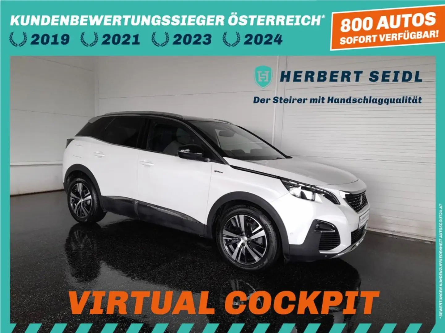 Peugeot 3008 GT LINE 1,5 BlueHDi *18 ZOLL / LED & DYN BLINKER / VIRTUELL / NAVI / VERKEHRSZEICHEN & SPURHALTEASSIST* Weiß - 1
