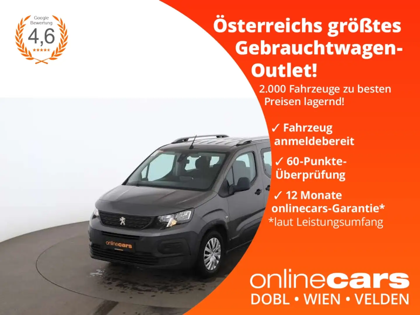 Peugeot Rifter 1.5 BlueHDi 100 L1 Active NAVI TEMP PDC Grau - 1