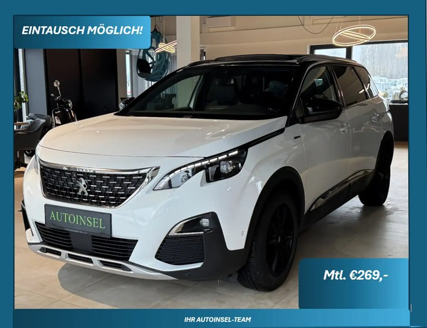 Peugeot 5008 GT-Line Aut. Ambiente+Panorama+360 Kamera Weiß - 1