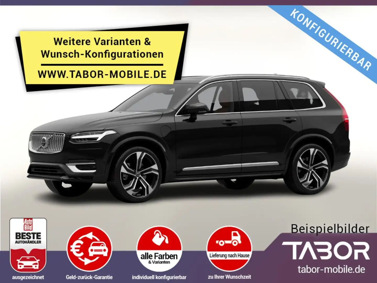 Volvo XC90 T8 Recharge AWD Ultra 7S Pano HUD ACC H/K Gris - 1