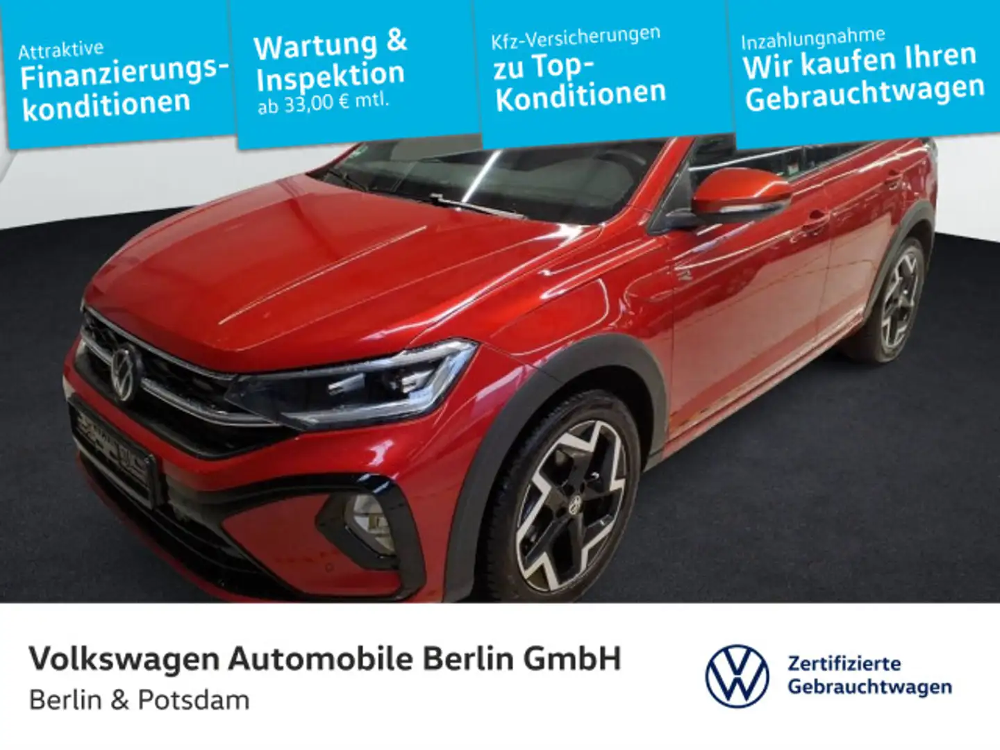 Volkswagen Taigo 1.5TSI DSG R-Line NAVI AHK LED KAMERA Rot - 1