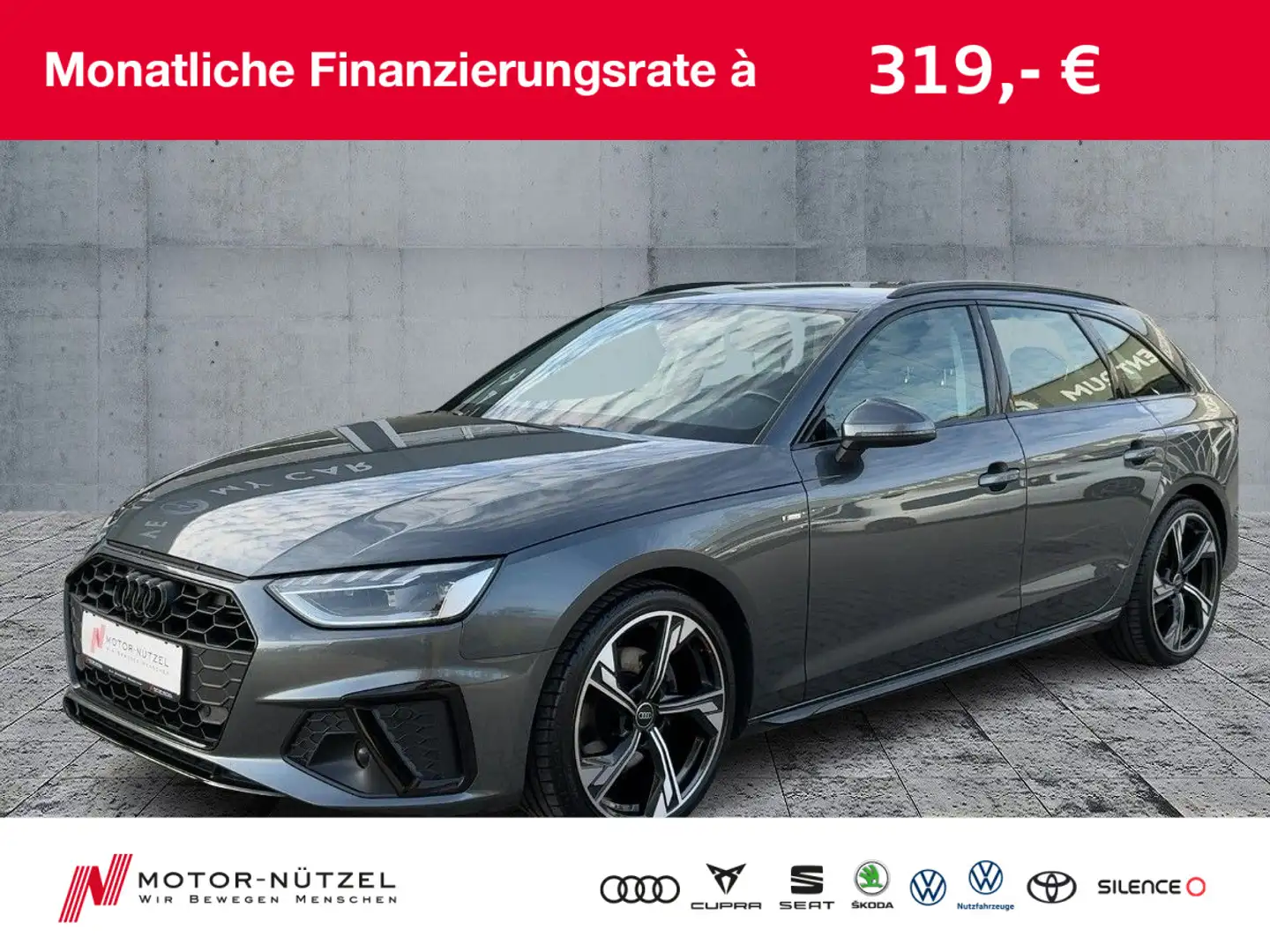 Audi A4 30 TDI S-TR S-LINE LED+NAVI+PDC+GRA+AHK Grau - 1