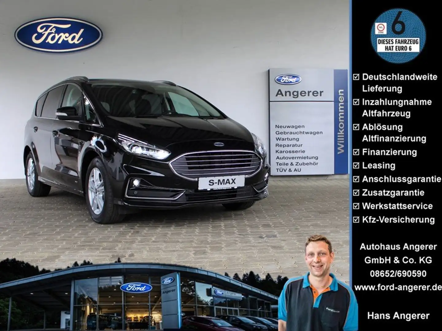Ford S-Max Titanium 4x4 LED,Sony,Navi,Touch,PDC,RFK,AHK,8fach Negru - 1