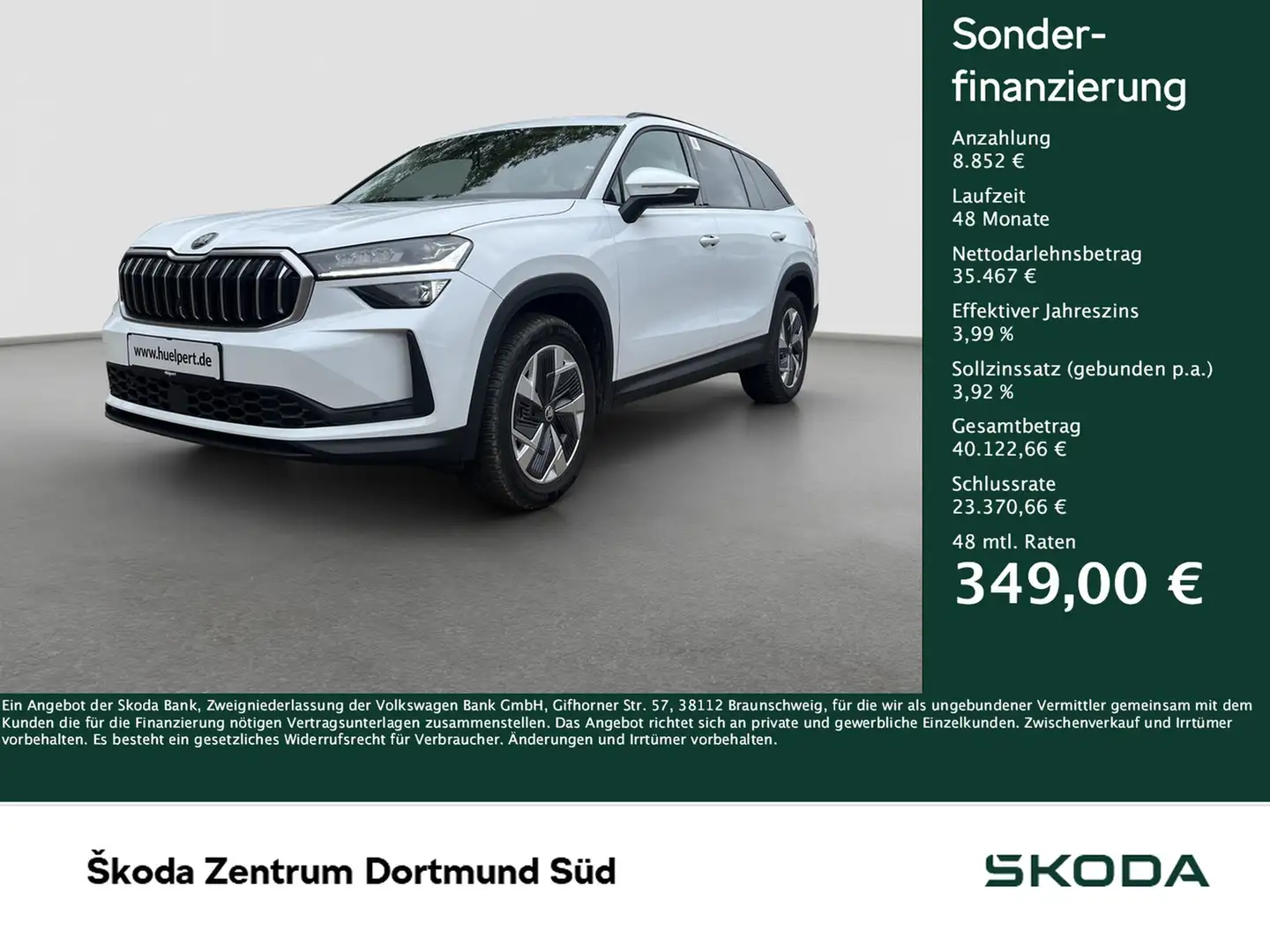 Skoda Kodiaq 2.0 SELECTION 4X4 AHK CAM ACC LM18 NAVI Wit - 1