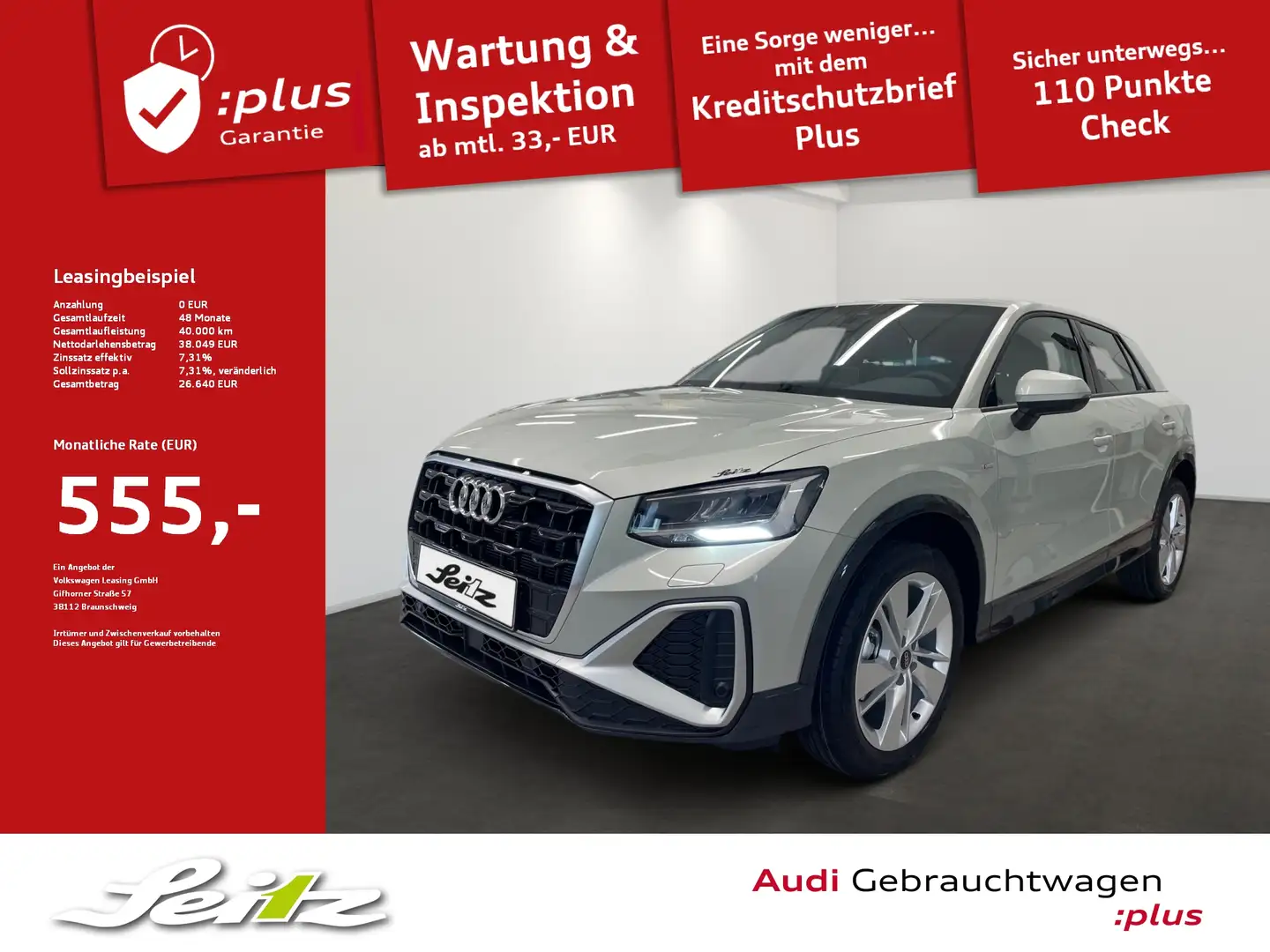 Audi Q2 35 TFSI S line *KAMERA*LED*SITZH* Silber - 1
