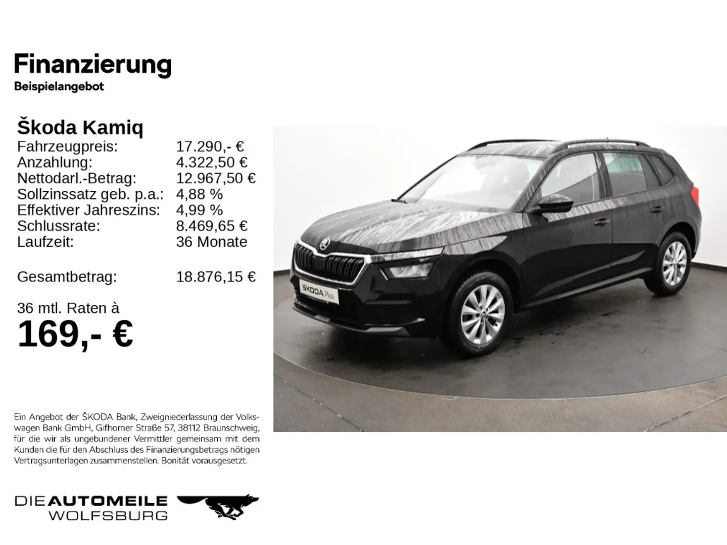 Skoda Kamiq 1.0 TSI Ambition NAVI/PDC/SitzHZ/LED Schwarz - 2
