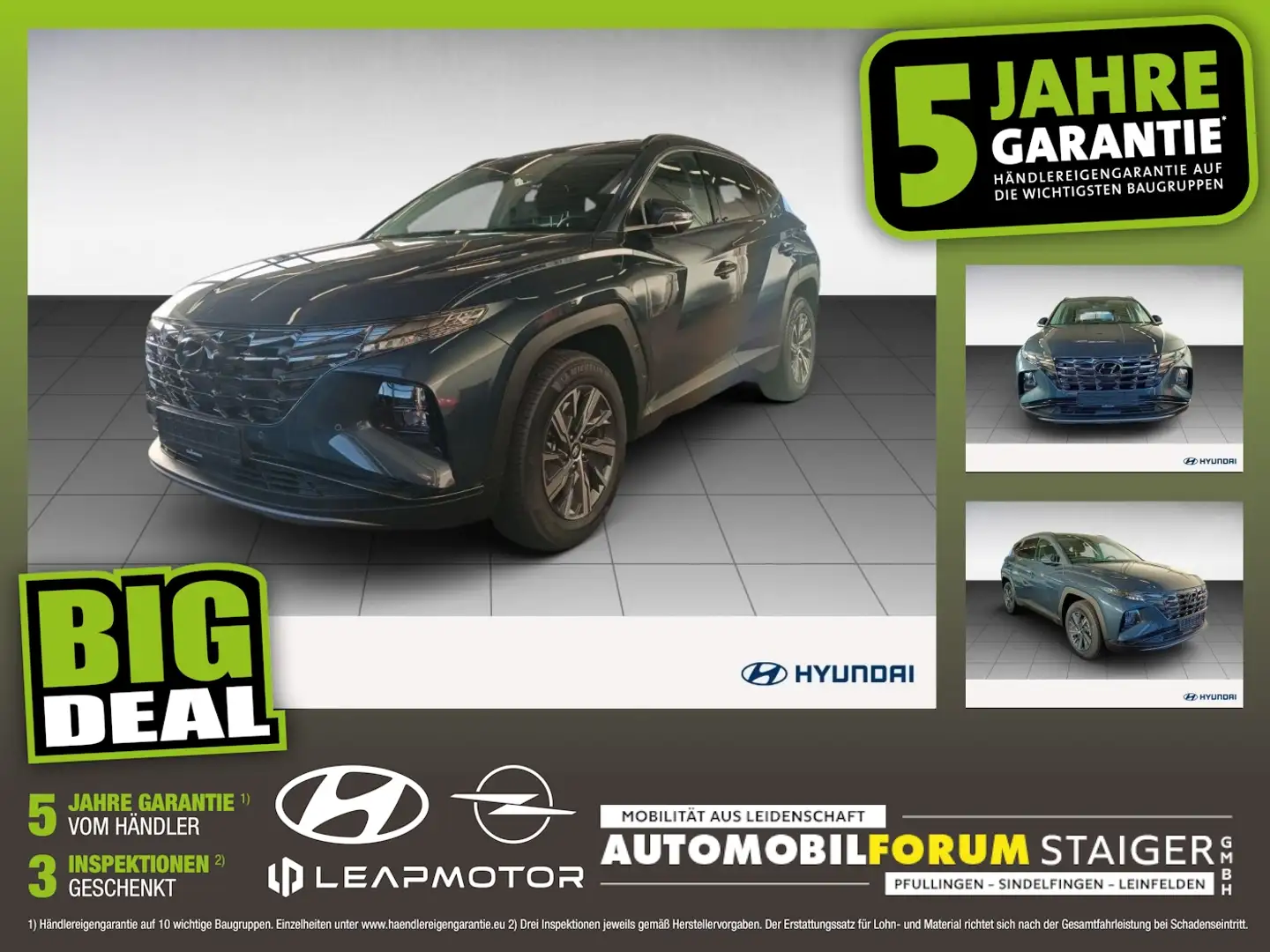 Hyundai TUCSON 1.6 T-GDI Trend FLA SpurH LM 2xKlima PDC Blau - 1
