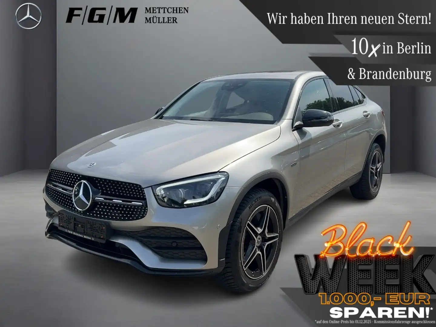 Mercedes-Benz GLC 300 de 4M AMG Line Burm|TWA|Night|Sitzhz|SHD Argent - 1