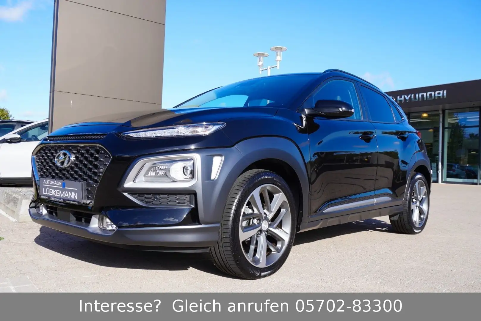 Hyundai KONA 1.0 T-GDI Premium *LEDER/NAVI/WKR/HUD/18"* Noir - 1
