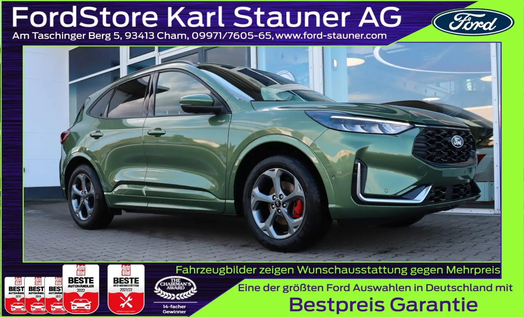 Ford Kuga ST-Line X FHEV NEUES MODELL 2,5l Duratec Grün - 1