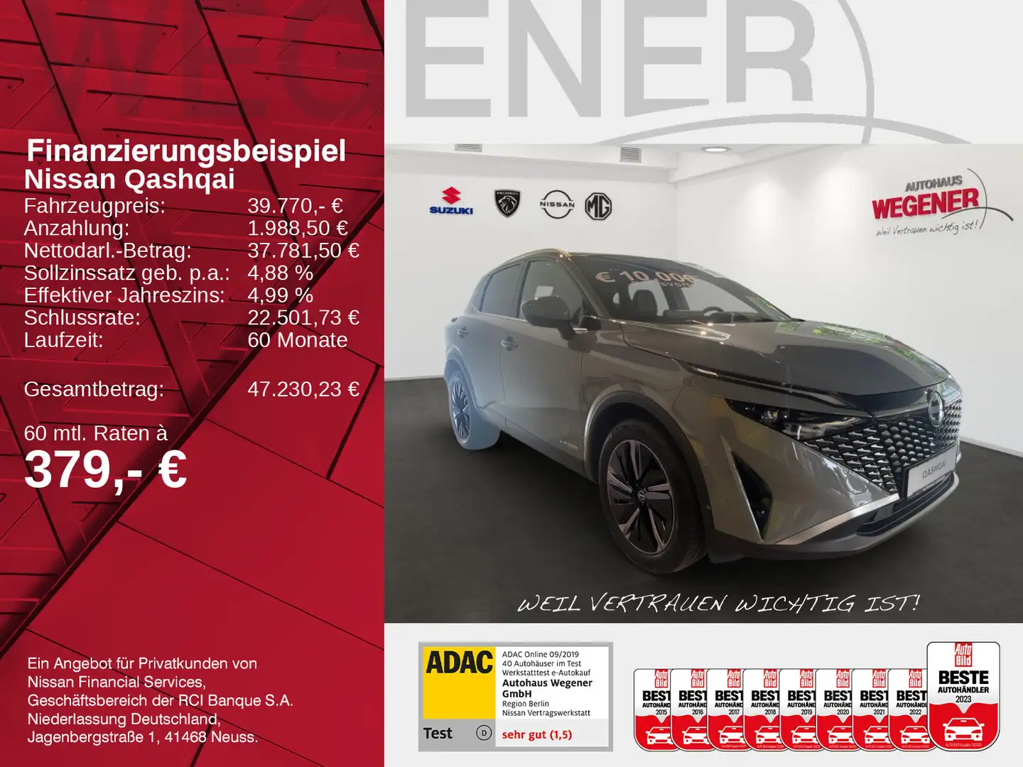 Nissan Qashqai QASHQAI TEKNA 1.5 VC-T e-POWER WINTER 360° NAVI Gris - 2