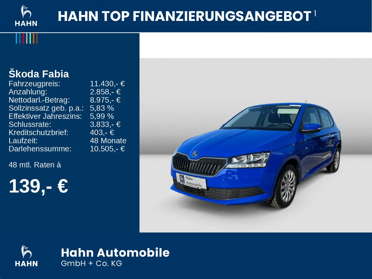 Skoda Fabia Cool Plus 1.0MPI Klima SHZ elFH ZV DAB FSE Bleu - 2
