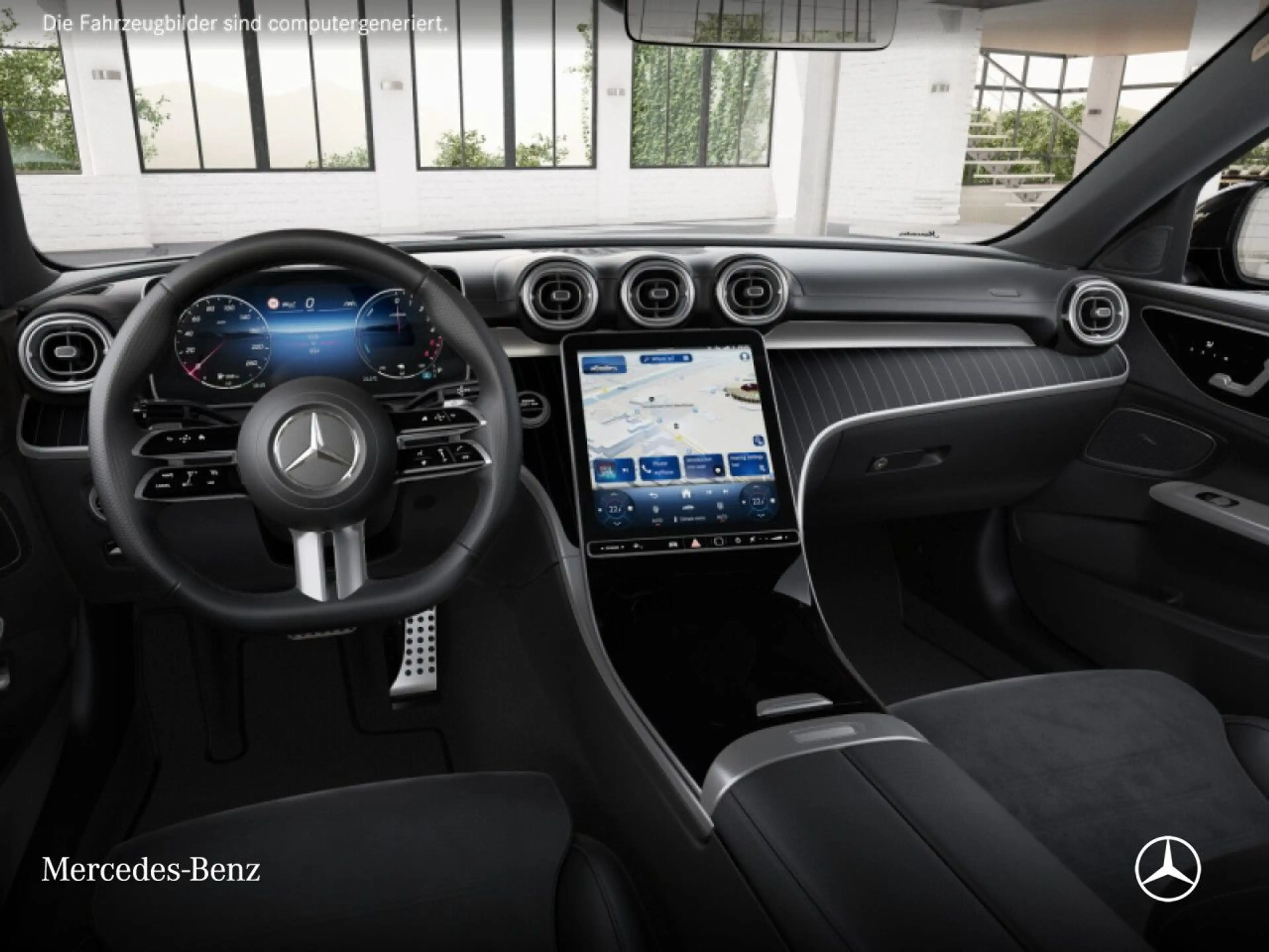 Mercedes-Benz C 300 de AMG+NIGHT+PANO+360+19"+TOTW+KEYLESS+9G — photo 9