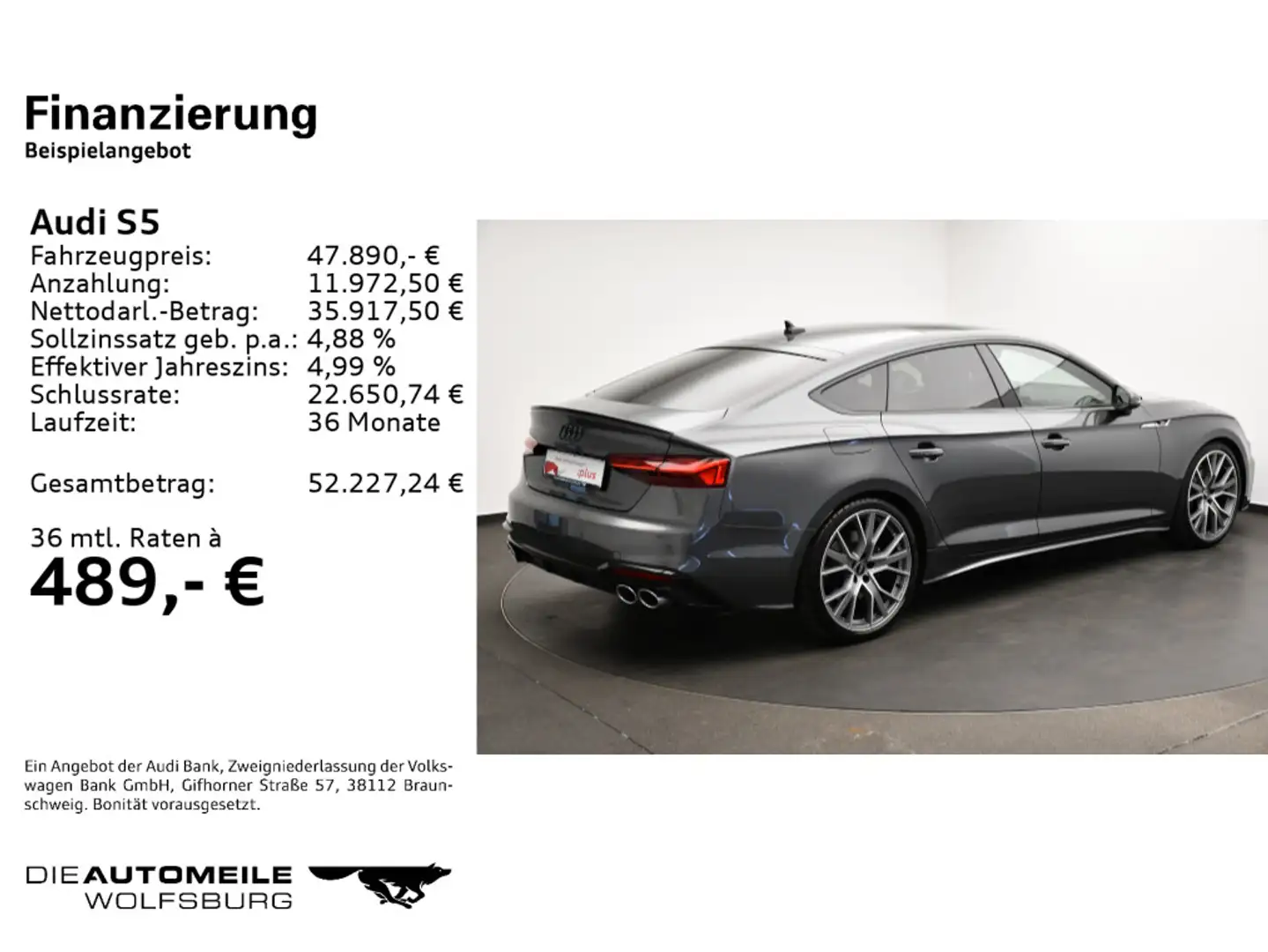 Audi S5 3.0 TDI Tiptronic quattro AHK/ACC/Pano Grau - 2