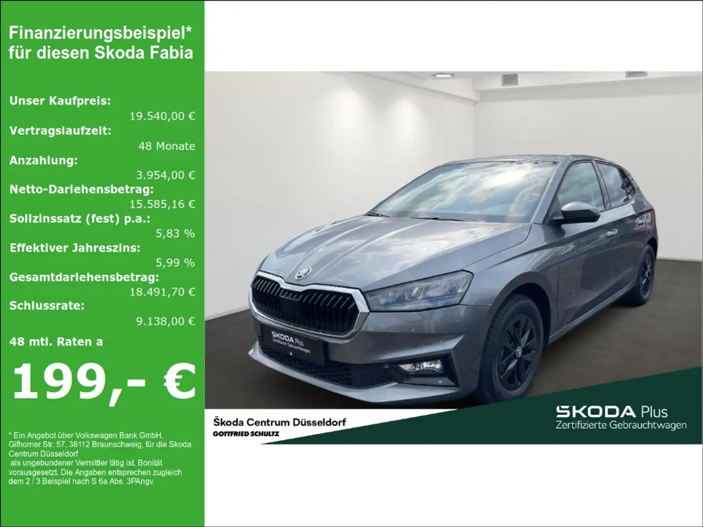 Skoda Fabia Selection LM-Felge Infotainment-Paket Winter-Paket Grau - 1