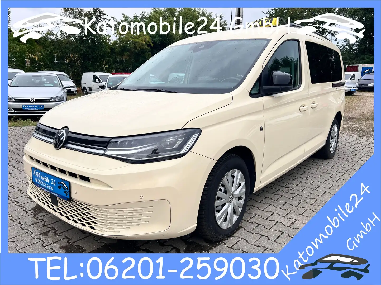 Volkswagen Caddy Life Maxi 2.0 TDI DSG LED Rollstuhl Rampe Taxi Nav Beige - 1