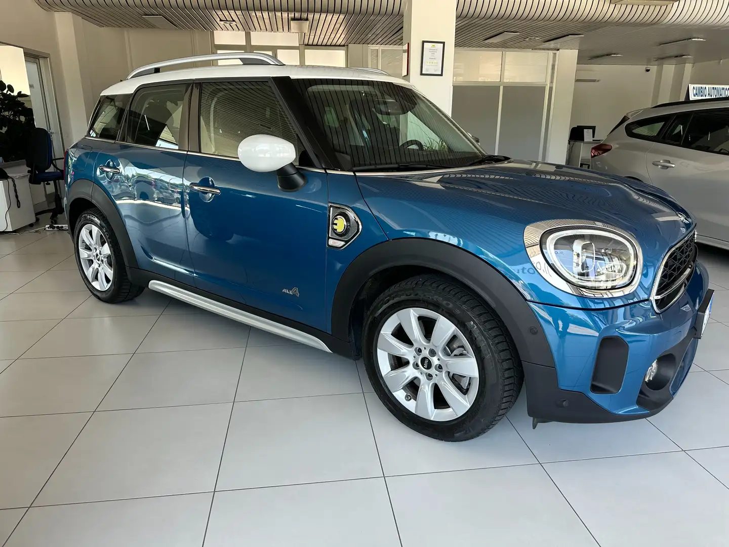 MINI Cooper SE Countryman 1.5 all4 AUTOMATICA APPLE NAVI KM 22000 FULL OPT. Modrá - 1