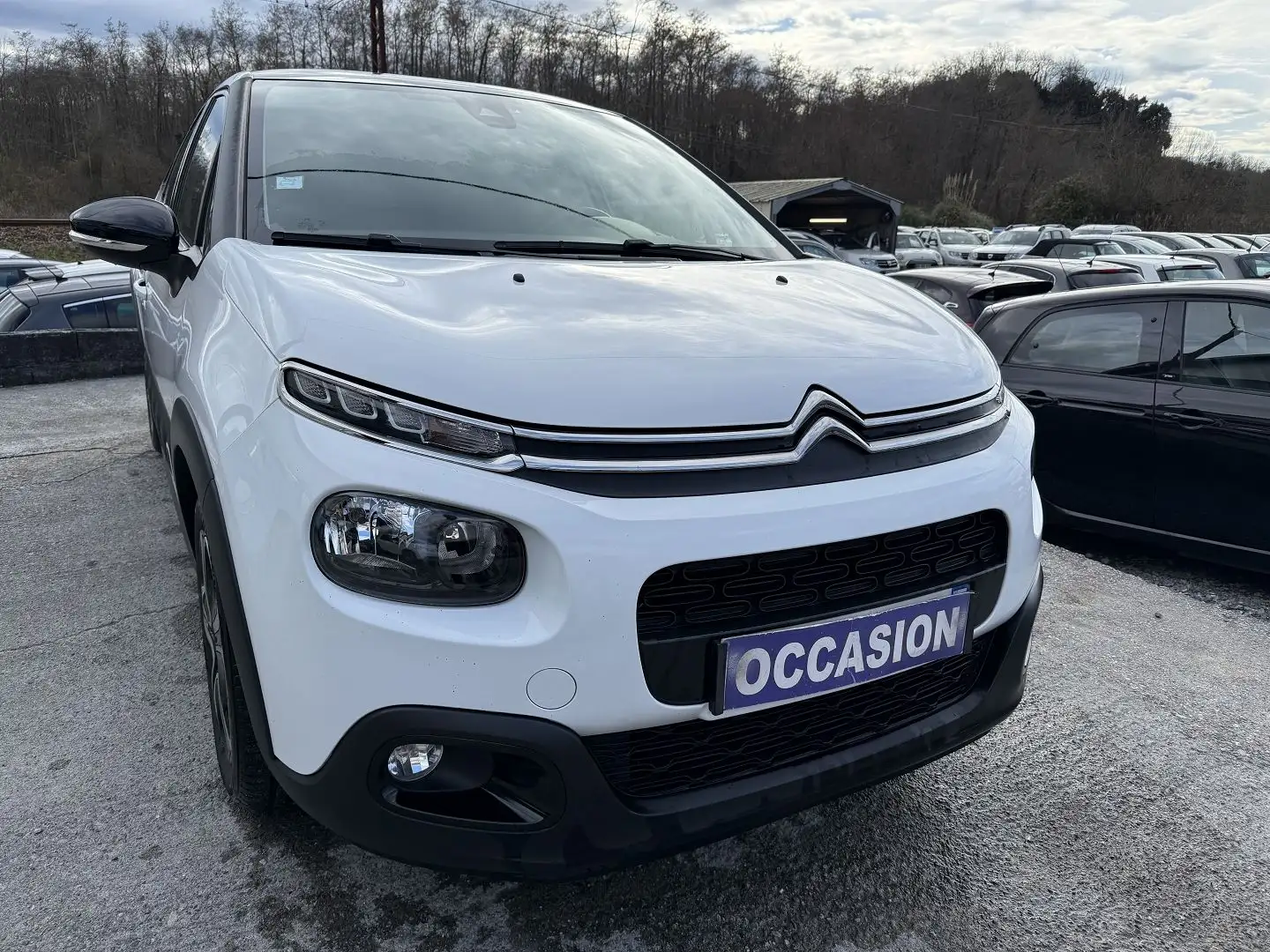 Citroen C3 PURETECH 110CH FEEL S\u0026S E6.D-TEMP Blanc - 1