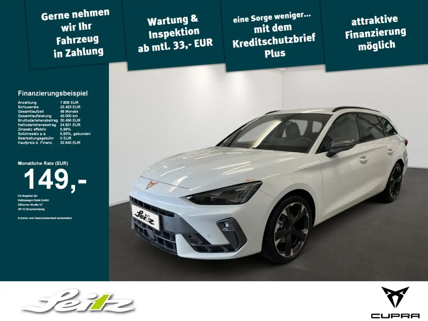 CUPRA Leon Sportstourer 1.5 eTSI *AHK*KAMERA*LED*SITZH* Blanc - 1