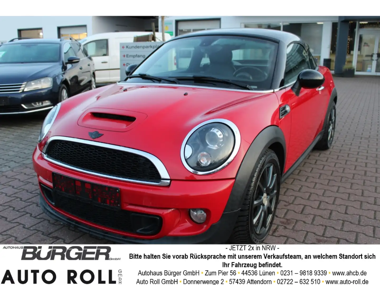 MINI Cooper S Coupe Navi Leder HarmanKardon Bi-Xenon Klimaautom Ambien Rot - 1