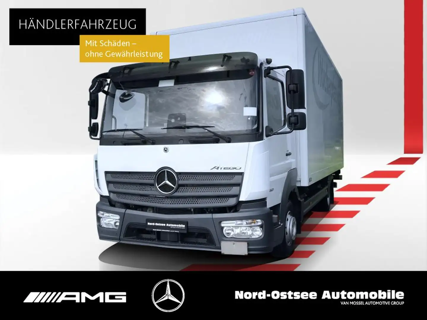 Mercedes-Benz ATEGO 818/821 L KOFFER LBW 2x AHK TEMPOMAT AUTOM Blanc - 1