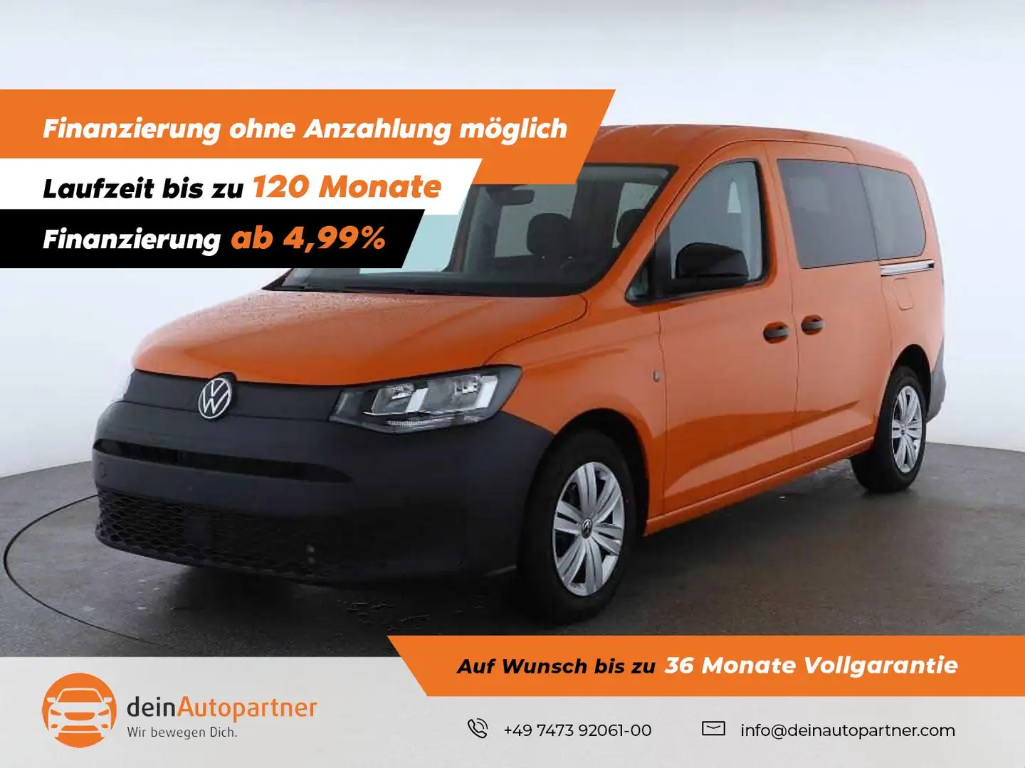 Volkswagen Caddy NAVI/AHK/ACC/SIDE/LANE/VIRTUAL COCKPIT Orange - 1