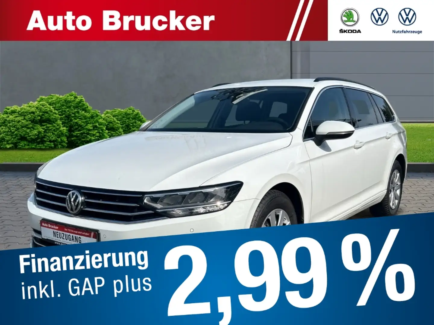 Volkswagen Passat Variant Business 2.0 TDI+DSG+LED+AHK+Navi+3-Zonen-Klima Wit - 1