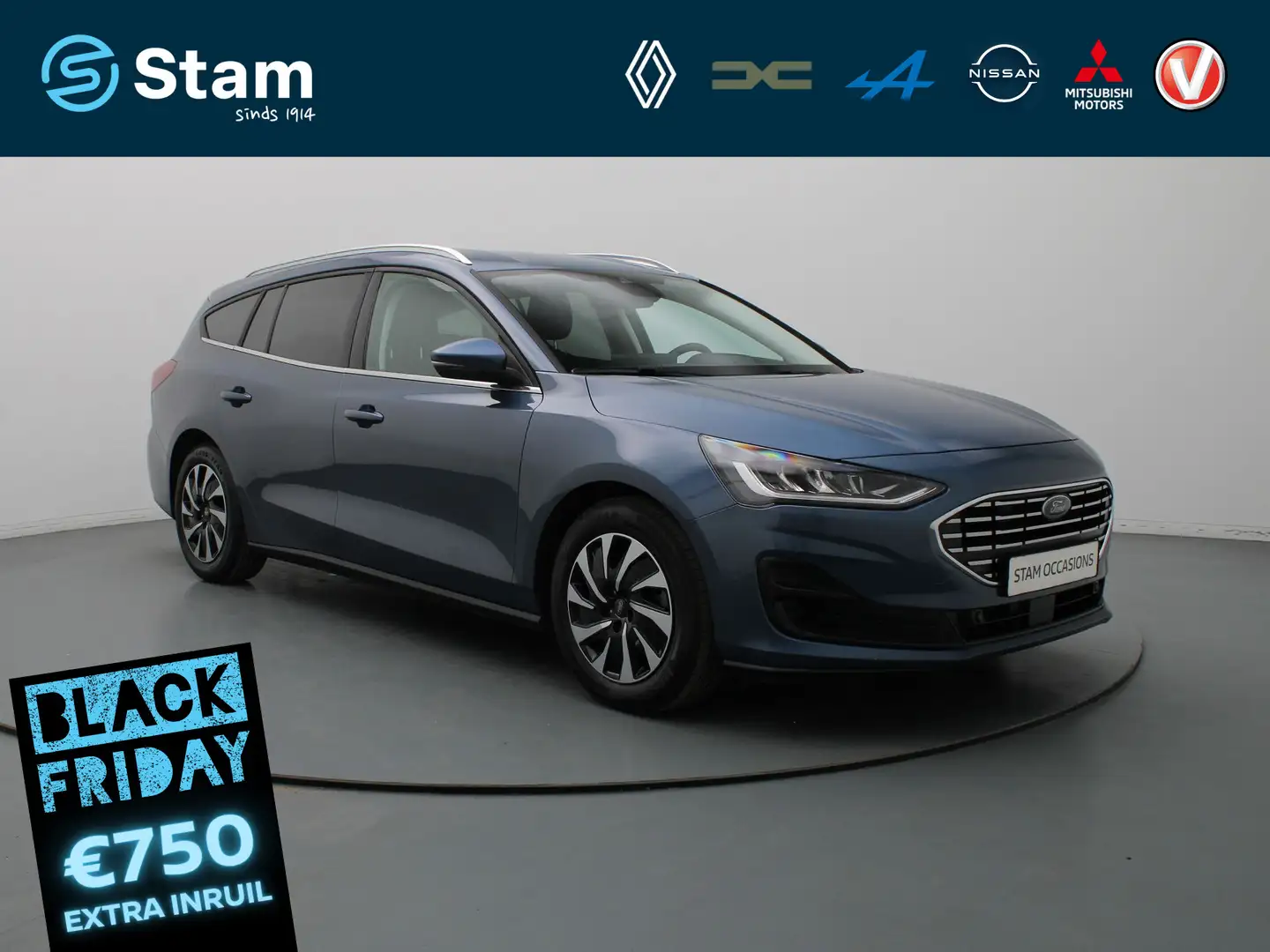 Ford Focus Wagon 125pk EcoBoost Hybrid Titanium X Camera | Cr Blau - 1