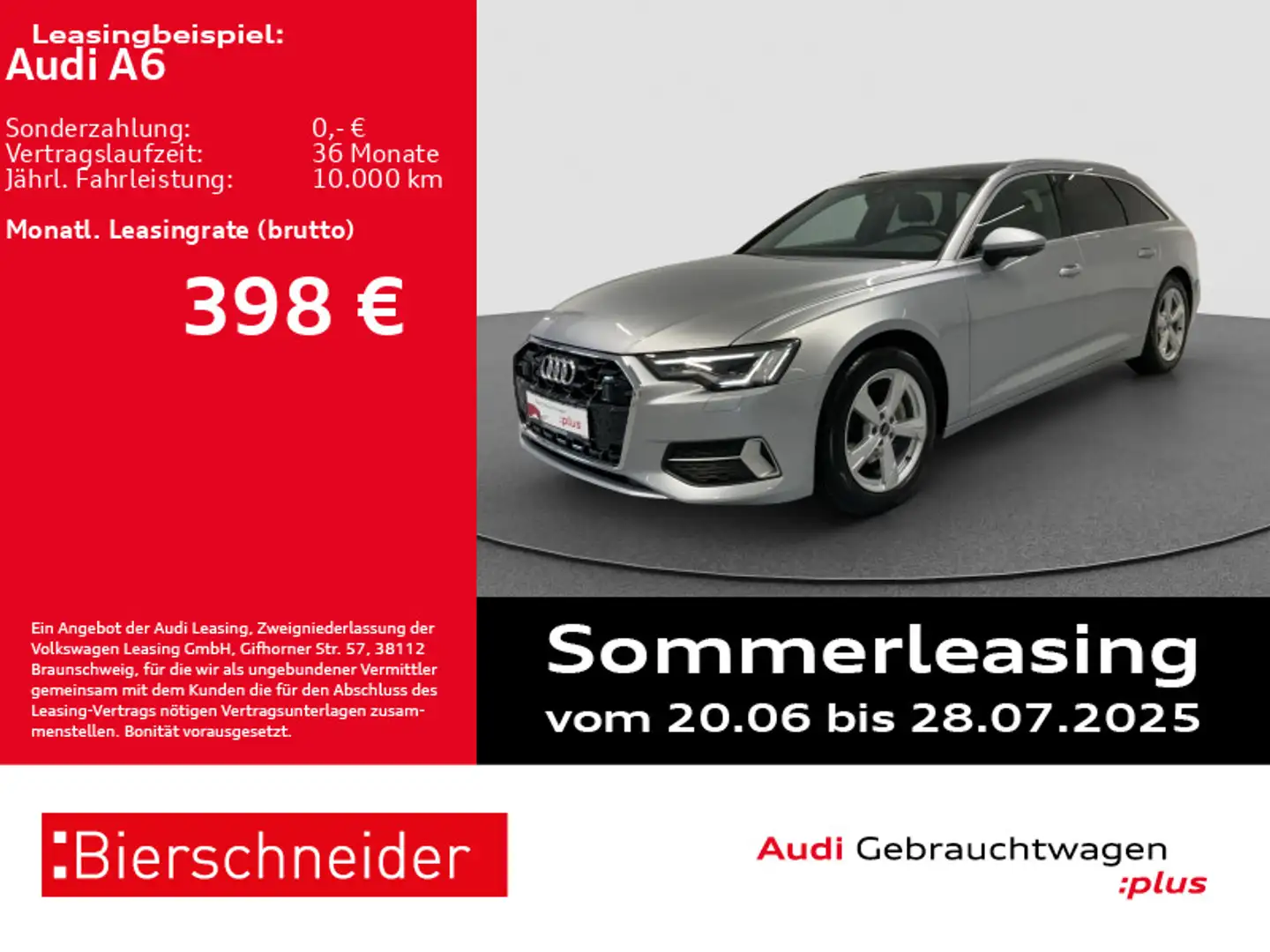 Audi A6 Av 40 TDI qu advanced AHK MATRIX PANO CAM ACC Silber - 1