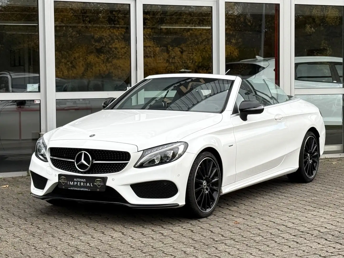 Mercedes-Benz C 180 C180 Cabrio Night AMG 9G TEILLEDER+NAVI+LED Weiß - 2